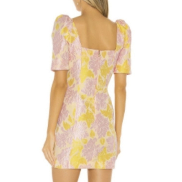 NWT Nookie Pink and Yellow Floral MINI Dress MED - Picture 3 of 10